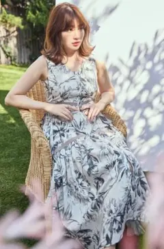 herlipto Floral Cut-Out Long Dress