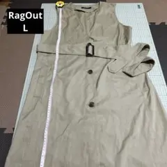 RagOut ベージュ ノースリーブワンピース　ベスト　L