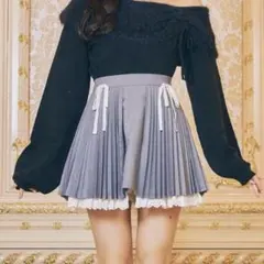 アコーディオンプリーツラップスカート