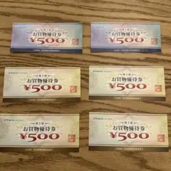 YAMADA HLDGS. お買物優待券 ¥500×6枚