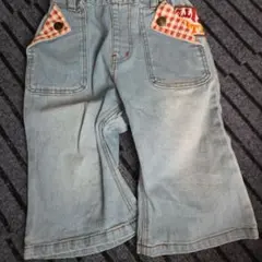 Bit'z　デニムハーフパンツ チェック柄ポケット付き