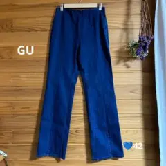 GU ブーツカットデニム Ｌサイズ ダークブルー