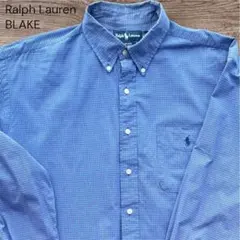 ラルフローレン BLAKE XL BDシャツ 青 身幅70のサムネイル