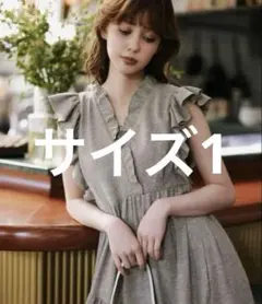 COCO DEAL ツイード調フリルアシメデザインワンピース