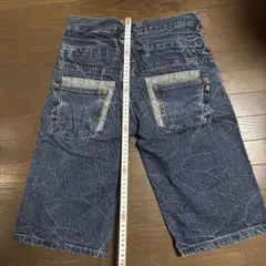 大人気Y2Kデニムハーフパンツ 【ベルトポケットツインデザイン 】即完売品
