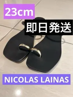 【NICOLAS LAINAS】ニコラス スクエアメタルサンダル23cm/36のサムネイル