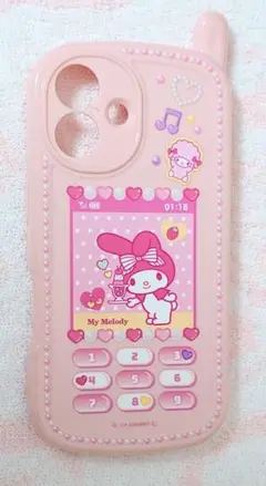 マイメロ　スマホケース　ガラケー　iPhone16　グルマンディーズ
