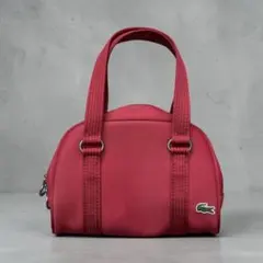【LACOSTE】ラコステ ミニボストンバッグ レッド ワニロゴ 刺繍のサムネイル