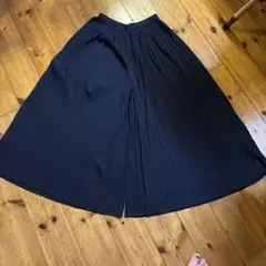 GU プリーツワイドパンツ 濃紺　 XLサイズ