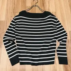 【美品】23区 ボートネック ニット セーター ボーダー 38 M