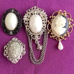 ブローチ　軽量ブローチ　ビンテージブローチ　おまとめ