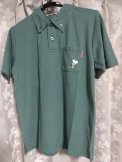 PEANUTS ポロシャツ メンズ Mサイズ L-Khaki スヌーピーのサムネイル