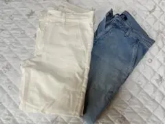 【新品タグ無し】UNIQLOリラックスアンクルジーンズワイドフィット2点セット