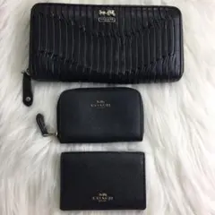 COACH 長財布 コインケース 名刺入れ 3点セット【S-057】