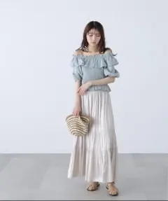 タグ付き　FREE'S MART シャイニーティアードスカートのサムネイル