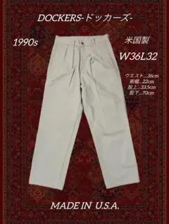 2000s USA製DOCKERS ヴィンテージワイドパンツ 白チノパン y2k - メルカリ