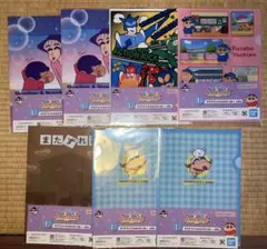 一番くじ クレヨンしんちゃん クリアファイル&ステッカー　5種7点セット
