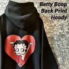 ベティ・ブープ LANE 背面プリントフーディ 古着 刺繍ロゴ