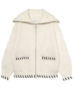 melt the lady ホワイト　ジップアップセーター