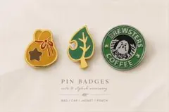 どうぶつの森　ピンバッチ　3点セット