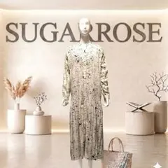 【美品】SUGARROSE スプラッタープリント シャツワンピース