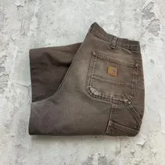 カーハート　ダック　ダブルニー　ペインターパンツ　00s　古着　ブラウン　W34