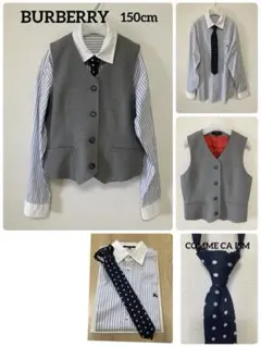 バーバリー　150cm フォーマル長袖シャツ　COMME CA ISM ネクタイ