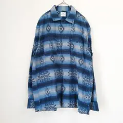 ​coen Native Shirt コーエン ネイティブ柄シャツ 長袖 S 綿のサムネイル