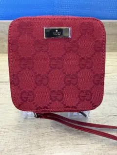 GUCCI レッドキャンバス ポーチ