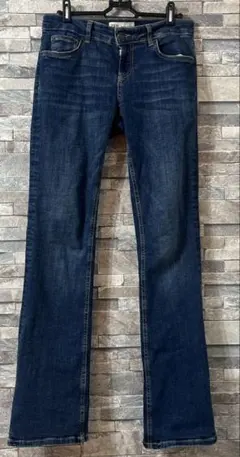 ZARA ブーツカットデニム ダークブルー