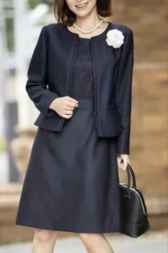 セレモニー　ワンピース　ジャケット　セット　濃紺　卒業式　入学式　卒園式　入園式