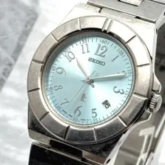 SEIKO　新品電池　美品　腕時計　7N82-0620　ルキア　レディース　水色
