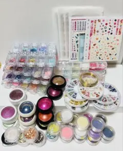 ネイル　まとめ売り　ラメ・パーツ・シール・ミラーパウダーなど