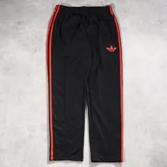 アディダス トラックパンツ ファイヤーバード 古着 XL 黒 赤 19863のサムネイル