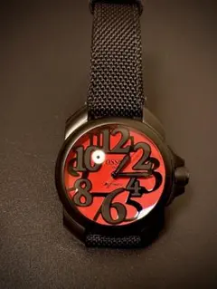 【世界限定100本／42番】OSSO ITALY 自動巻き 腕時計 レッド文字盤 世界限定100本／42番】OSSO ITALY 自動巻き 腕時計 レッド文字盤