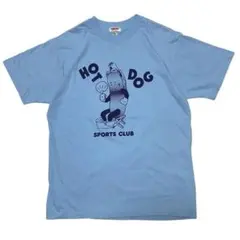 90s vintage 半袖　プリントTシャツ　ホットドッグ　水色　メンズM