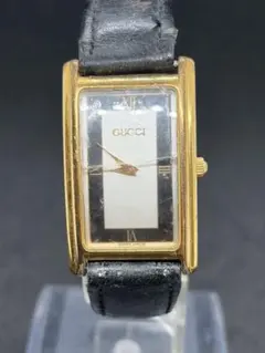 【美品　電池交換済】 GUCCI 腕時計 4000L 18K GOLD スクエア 美品 電池交換済】 GUCCI 腕時計 4000L 18K GOLD スクエア - メルカリ