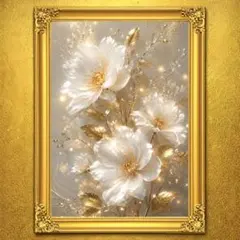 風水開運絵画　恋愛金運＊満月煌めき桃花白龍　愛情　金運　結婚恋愛運　出会い　色気 風水開運絵画 恋愛金運＊満月煌めき桃花白龍 愛情 金運 結婚恋愛運