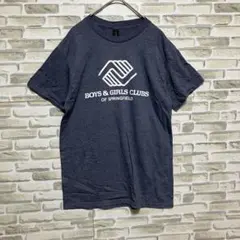 ギルダン 半袖Tシャツ S 紺 バックプリント STAFF 企業物 レトロ古着のサムネイル