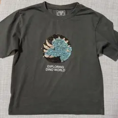 グローバルワーク＊恐竜 スパンコール Tシャツ