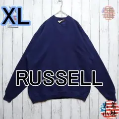 メンズXL【A品】80s-90sUSA製ラッセルスウェット紺00282