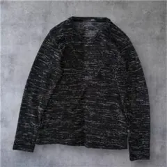 v neck black long sleeve