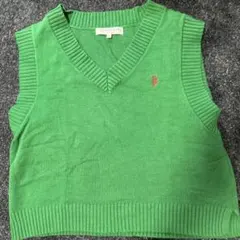 U.S. POLO ASSN. 緑 ニットベスト F