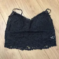 SALON by PEACH JOHN レーシィパデトキャミトップ　ブラック L