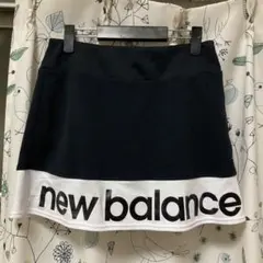 new balance レディース ゴルフスカート 黒/白　L