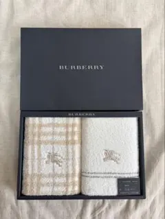 BURBERRY タオルセット ベージュ ホワイト