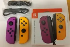 Switch Joy-Con ジョイコン　ネオンパープル&オレンジ 箱付き