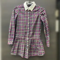 ラルフローレン　チェック　チュニック　シャツワンピース　130