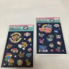 大人気商品 セリア エンジェルブルー デニムファブリックステッカー 2枚セット