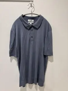 COS ポロシャツ ブルーグレー　シルク混 スリムフィット Lのサムネイル